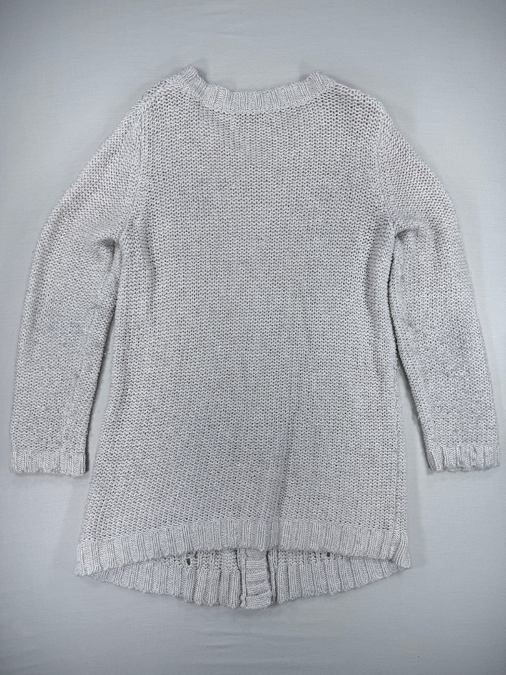 Old Navy Cable Knit Button Front Long Cardigan Sweater Cream Beige L/G - Picture 6 of 6
